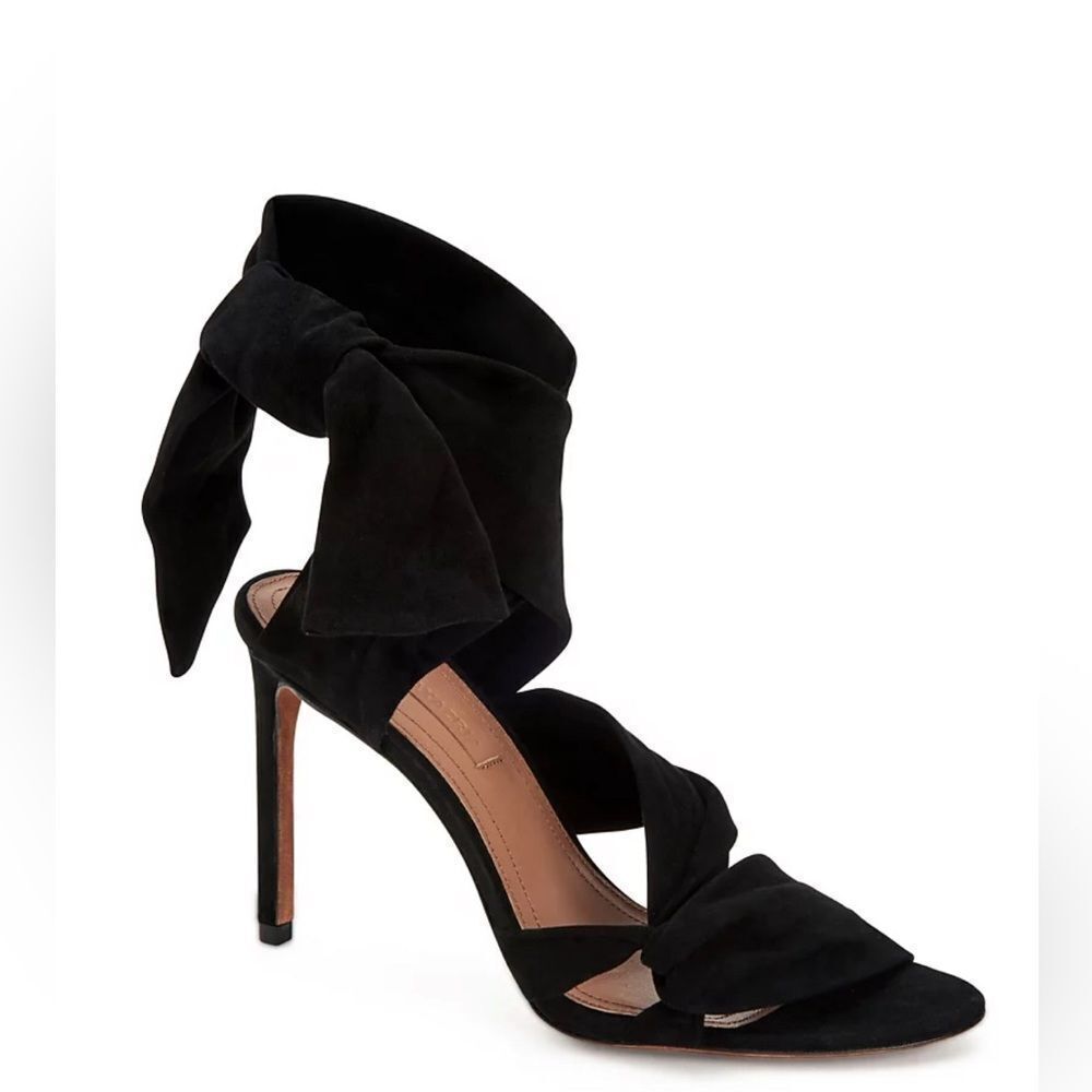 BCBGMAXAZRIA Emma Womens Suede Open Toe Heel Sandals 7